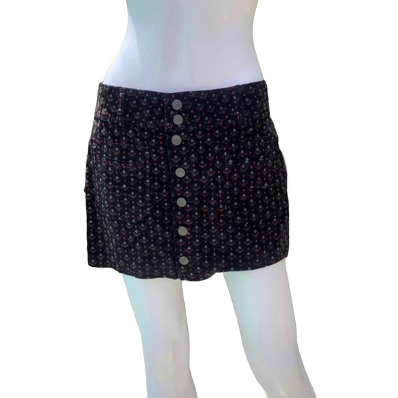 💋NWT FREE People Corduroy Button Down Mini Skirt - Picture 3 of 13